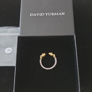 Twisted Gold and Silver Open Ring 6 Never Worn
